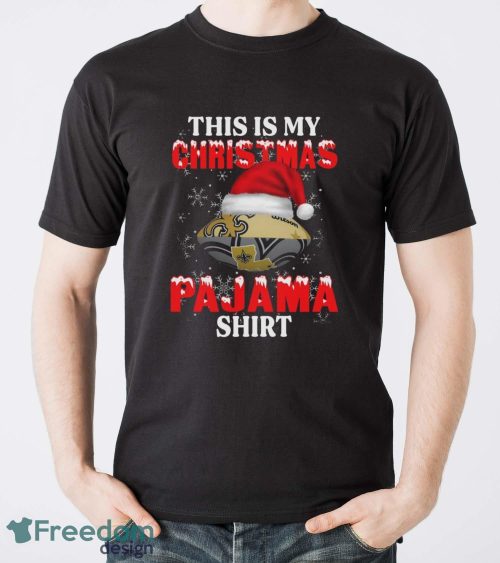 New Orleans Saints This Is My Christmas Pajama Shirt T Shirt For NFL Fans - Men T-Shirt