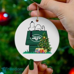 New York Jets Snoopy Christmas Circle Ornament