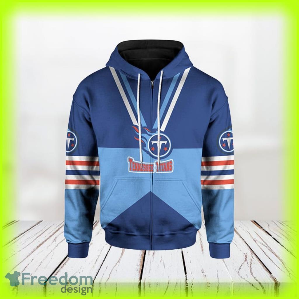 NFL Tennessee Titans Skull Blue Hoodie 3D All Over Print Gift For Fans Product Photo 1