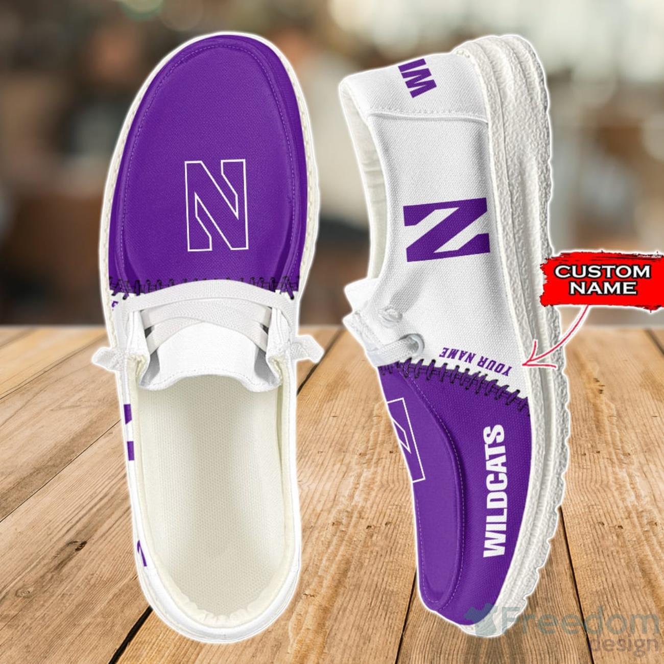 Northwestern Wildcats Loafer Shoes Custom Name For Men Women Product Photo 1