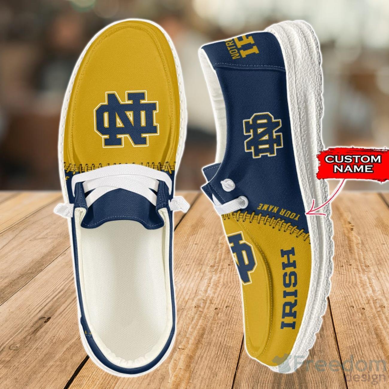 Notre Dame Fighting Irish Loafer Shoes Custom Name For Men Women Product Photo 1