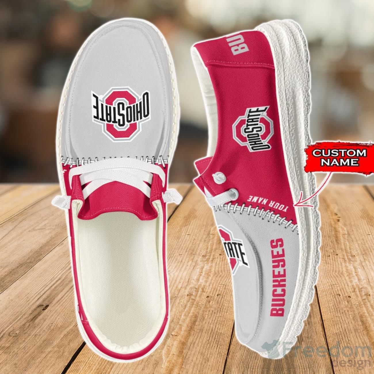 Ohio State Buckeyes Loafer Shoes Custom Name For Men Women Product Photo 1