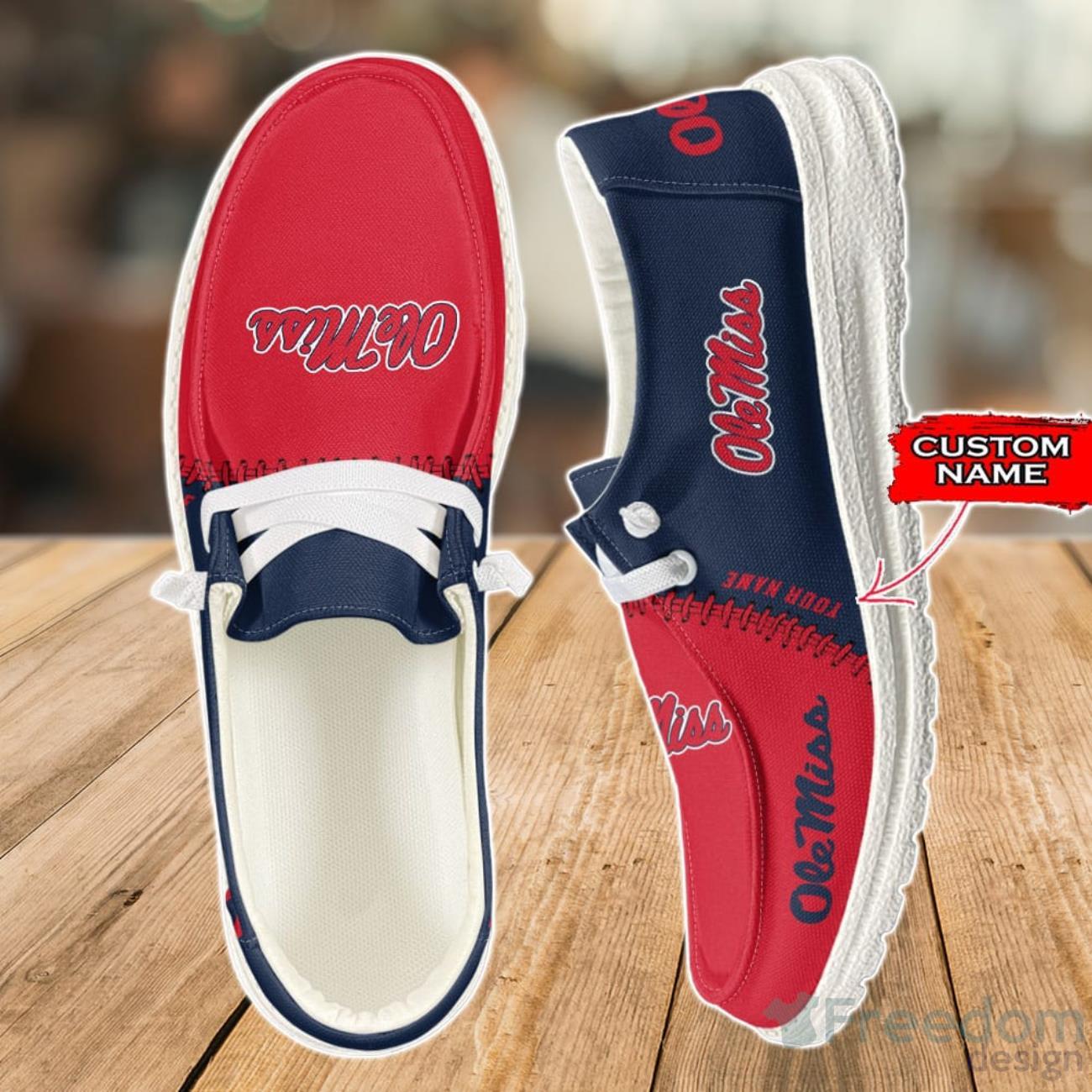 Ole Miss Rebels Loafer Shoes Custom Name For Men Women Product Photo 1