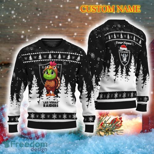 Personalized Baby Grinch Cosplay OutFits Las Vegas Raiders Ugly Christmas 3D Sweater Gift - Personalized Baby Grinch Cosplay OutFits Las Vegas Raiders Ugly Christmas 3D Sweater Gift