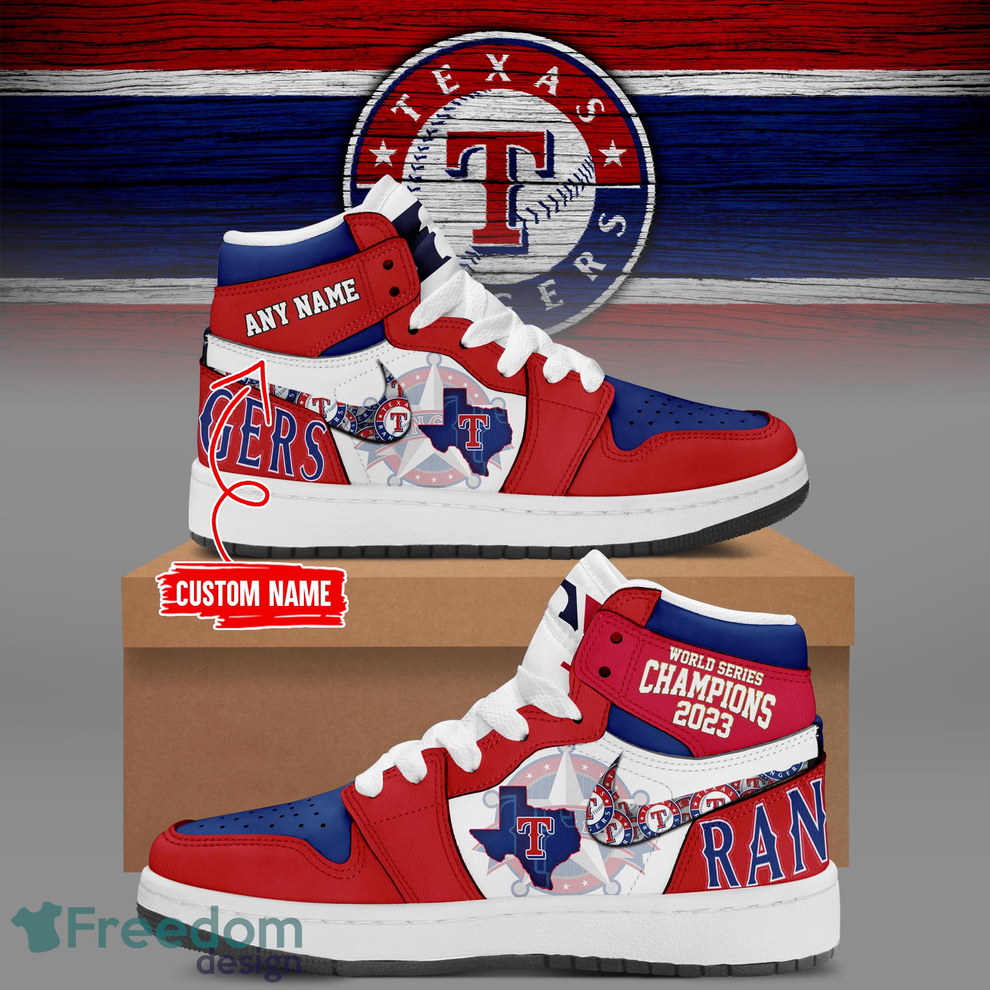 MLB Texas Rangers Custom Name Air Jordan 13 Shoes V4 in 2023