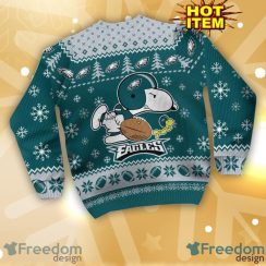 Philadelphia Eagles Logos American Football Snoopy Dog Ugly Christmas Sweater Funny Christmas Gift For Sport Fans Product Photo 3