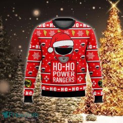 Red Ranger Ho-Ho Power Rangers New Style 2023 Ugly Sweater Festive For Christmas - Red Ranger Ho-Ho Power Rangers Ugly Christmas Sweater For Men And Women Photo 2