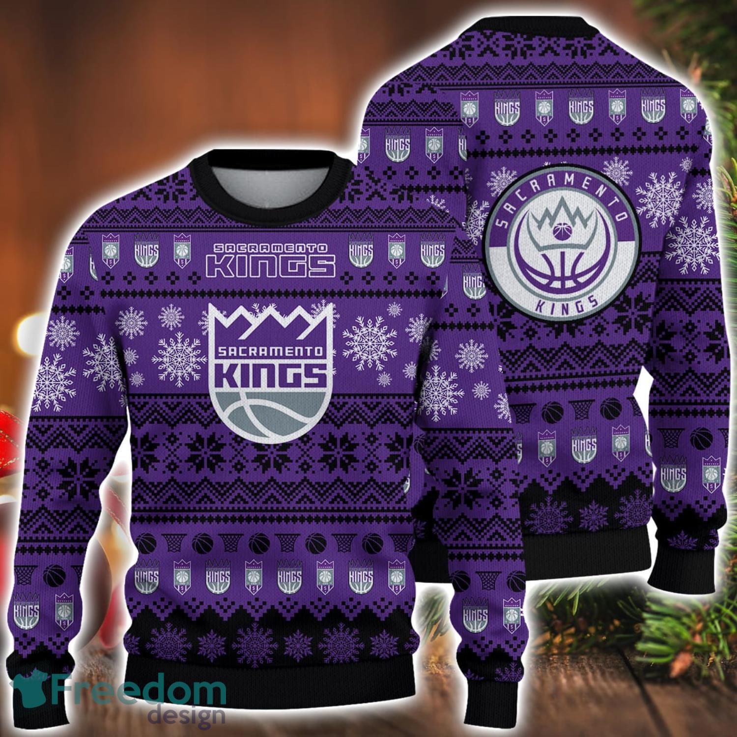 Sacramento Kings National Basketball 3D Ugly Christmas Sweater Men And Women Gift image Sacramento Kings National Basketball 3D Ugly Christmas Sweater Men And Women Gift Product Photo 1