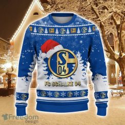Schalke 04 Logo Wearing Santa Hat Ugly Christmas Sweater Christmas Gift 3D Sweater Product Photo 2