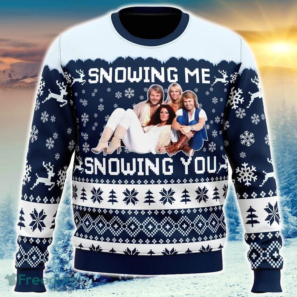Snowing Me Snowing You ABBA Ugly Christmas Sweater Funny Trending Gift Fans Holidays image Snowing Me Snowing You ABBA Ugly Christmas Sweater Funny Trending Gift Fans Holidays - Snowing Me Snowing You ABBA Ugly Christmas Sweater_1