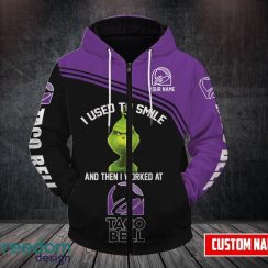 Taco Bell Grinch I Used To Smile And Then I Worked At 3D Shirt, Hoodie Product Photo 2