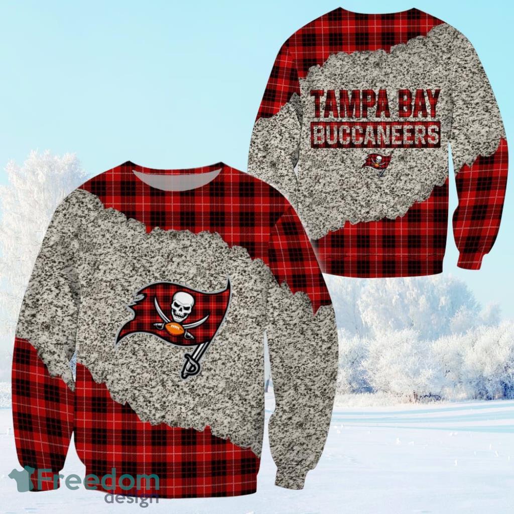 Tampa Bay Buccaneers NFL plaid pattern 3D ugly sweatshirt Gift For Big Fans Product Photo 1