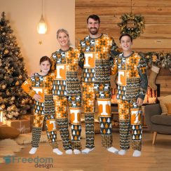 Tennessee Volunteers Ncaa Busy Block Family Holiday Pajamas Fun Christmas Gifts For The Family