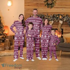 Texas A&m Aggies Ncaa Ugly Pattern Family Holiday Pajamas Fun Christmas Gifts For The Family