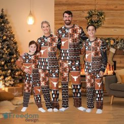 Texas Longhorns Ncaa Busy Block Family Holiday Pajamas Fun Christmas Gifts For The Family