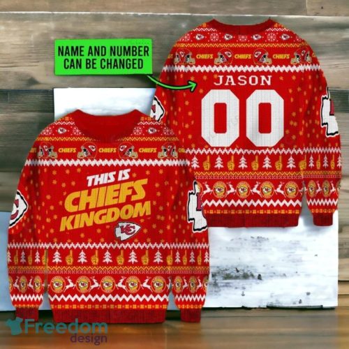 This Is Chiefs Kingdom Kansas City Chiefs Christmas Ugly Sweater Product Photo 1