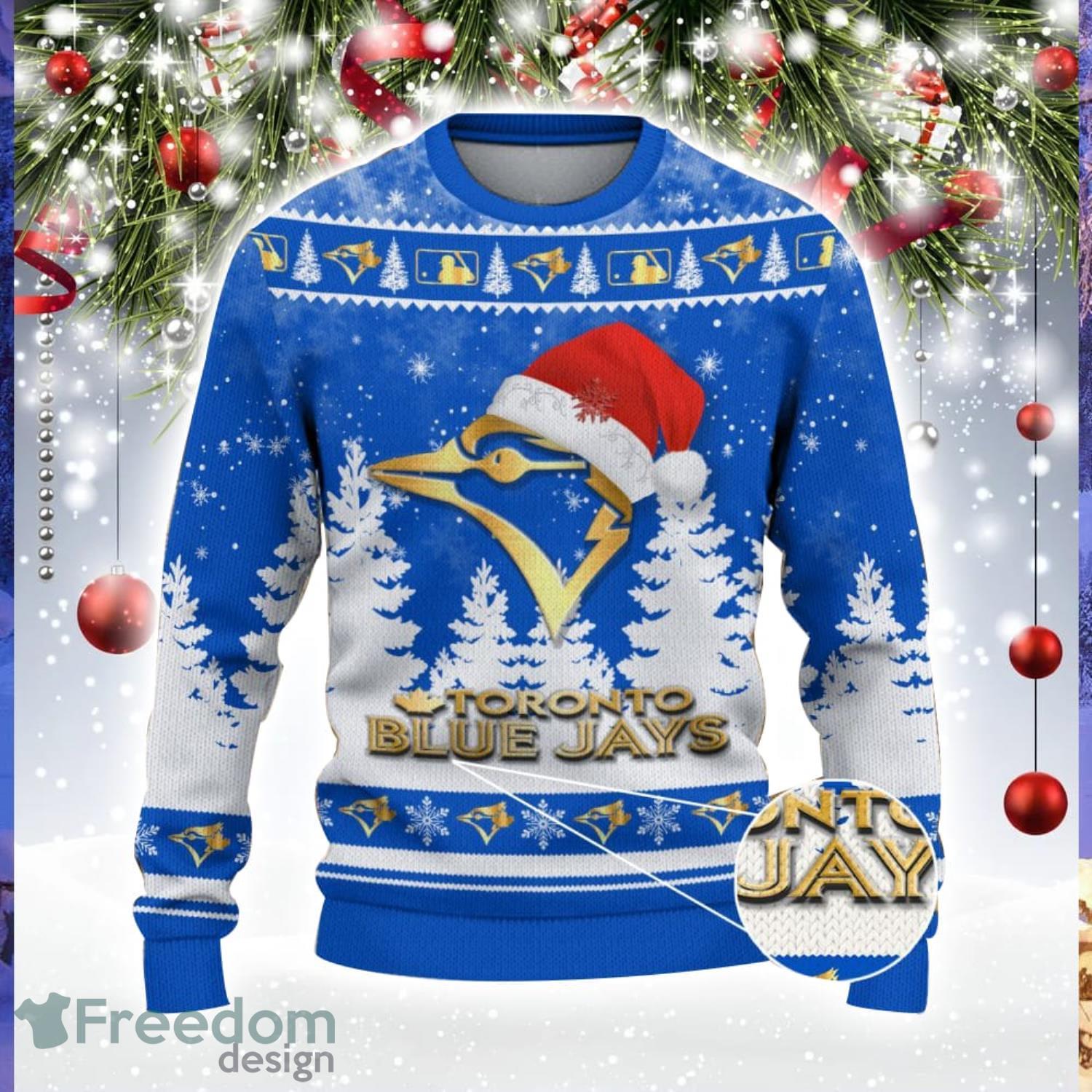St Louis Blues Logo Wearing Santa Hat Christmas Gift Ugly Christmas Sweater  For Men And Women Gift - YesItCustom