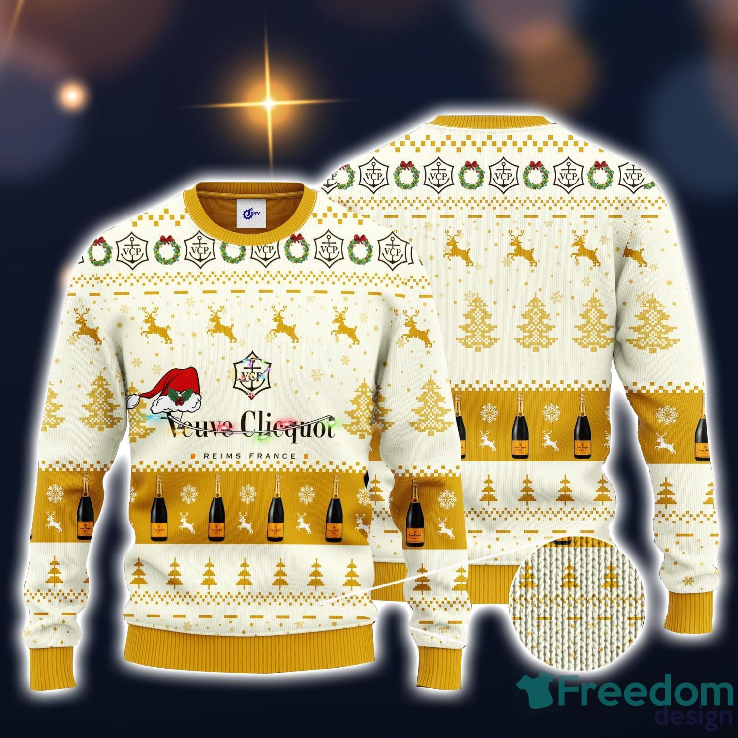 Veuve Clicquot Santa Hat Christmas Ugly Christmas Sweater Gift For Christmas image Veuve Clicquot Santa Hat Christmas Ugly Christmas Sweater Gift For Christmas Product Photo 1