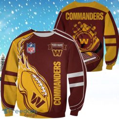 Washington Commanders Custom Name Christmas Ugly Sweater Sweatshirt Sport For Fans