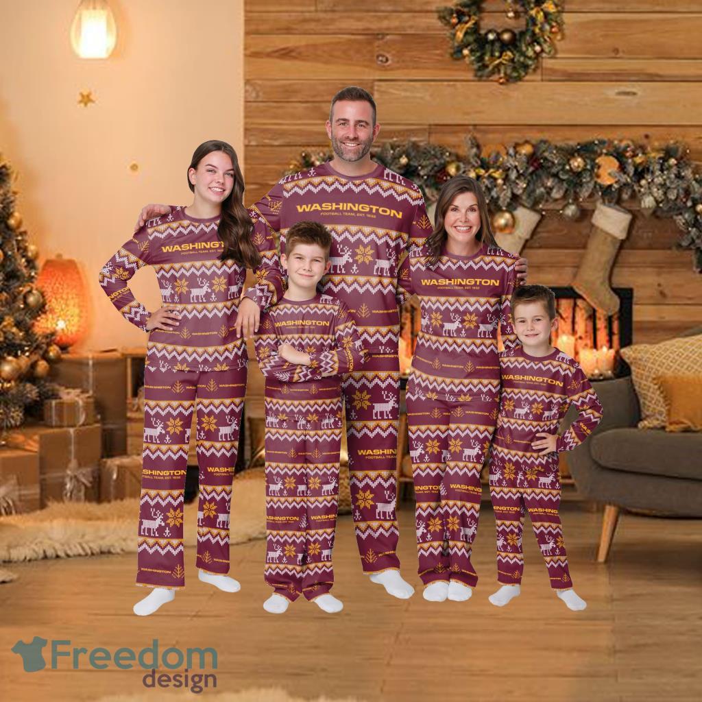 Washington Commanders Nfl Ugly Pattern Family Holiday Pajamas Fun Christmas Gifts For The Family image Washington Commanders Nfl Ugly Pattern Family Holiday Pajamas Fun Christmas Gifts For The Family Product Photo 1