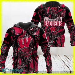 Wisconsin Badgers Camo Hunting Perfect Gift Unisex Hoodie 3D All Over Print Gift For Fans Product Photo 2