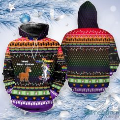 Your Best Friend My Best Friend Horse And Unicorn Christmas 3D Hoodie For Men Women
