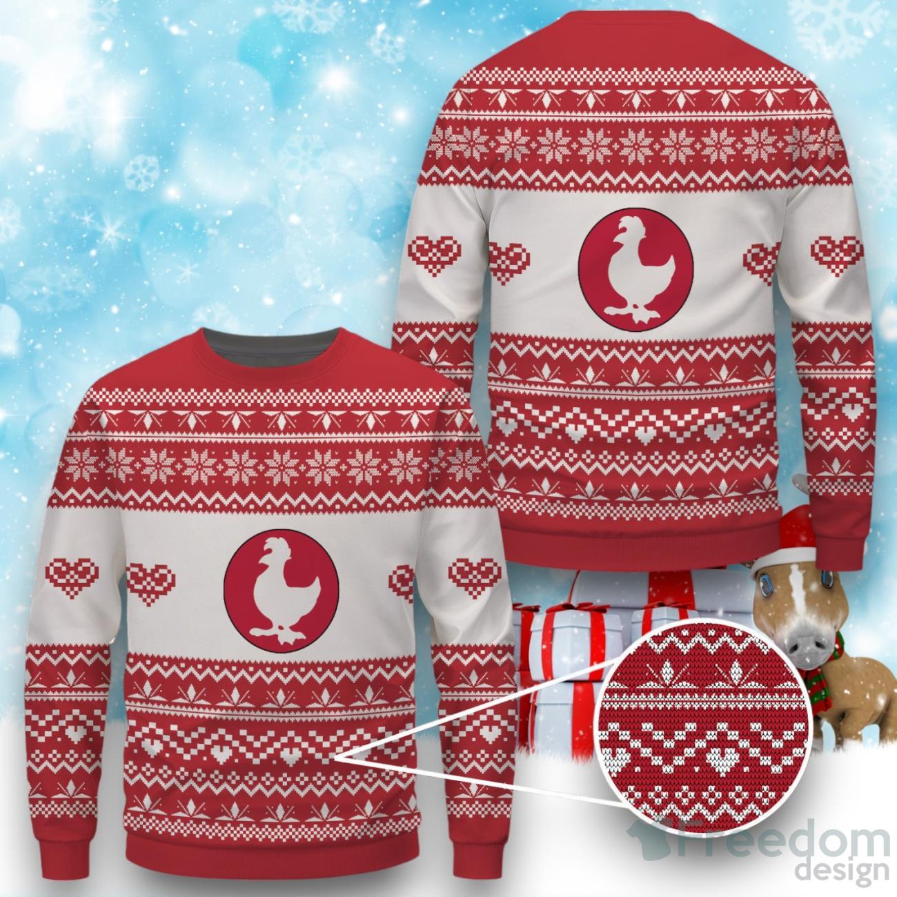 Zaxby’s Ugly Christmas Sweater, Xmas Gift Ideas For Fans image Zaxby’s Ugly Christmas Sweater, Xmas Gift Ideas For Fans Product Photo 1