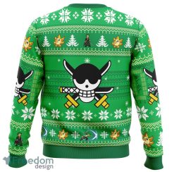 Zoro One Piece Sweater Xmas Funny All Over Print Gift For Fans Ugly Christmas - Christmas Zoro One Piece Ugly Christmas Sweater_4