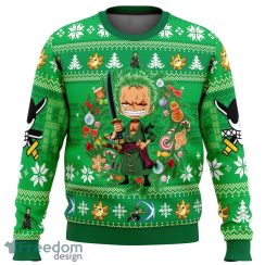 Zoro One Piece Sweater Xmas Funny All Over Print Gift For Fans Ugly Christmas