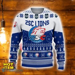ZSC Lions 3D Ugly Christmas Sweater Christmas Holiday Gift Custom Name For Sport Team Product Photo 2