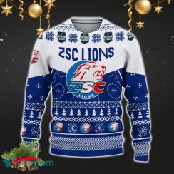 ZSC Lions Snowflakes Tree Custom Name Ugly Christmas Sweater New For Fans Gift Holidays Christmas