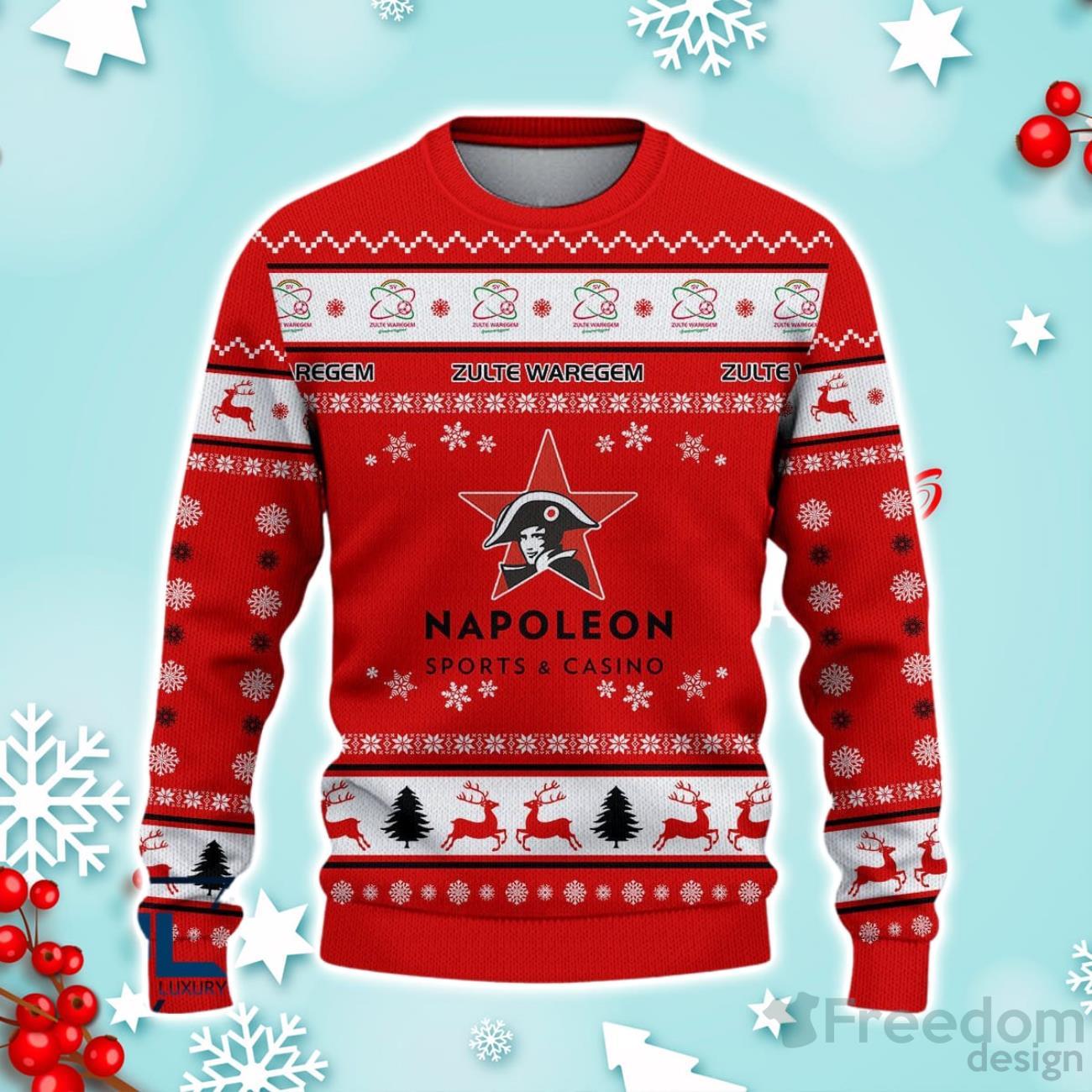 Zulte Waregem Ugly Christmas Sweater Great Gift For Fans image Zulte Waregem Ugly Christmas Sweater Great Gift For Fans Product Photo 2