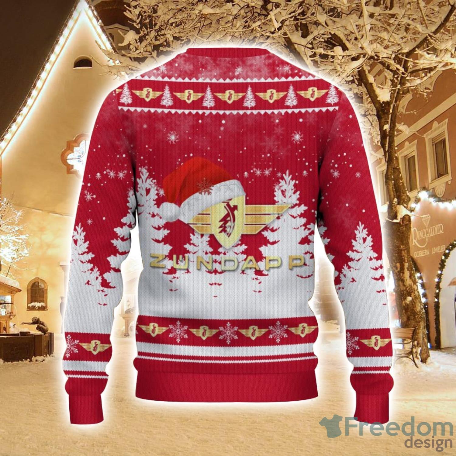 zundapp-logo-wearing-santa-hat-christmas-gift-ugly-christmas-sweater-for-men-and-women-gift-2.jpg Zundapp Logo Wearing Santa Hat Christmas Gift Ugly Christmas Sweater For Men And Women Gift Product Photo 3