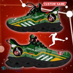 1. FC Koln Logo Chunky Sneakers Camo Green Max Soul Shoes Custom Name - 1. FC Koln Logo Camo Chunky Sneakers Triangle Pattern Max Soul Shoes Photo 6