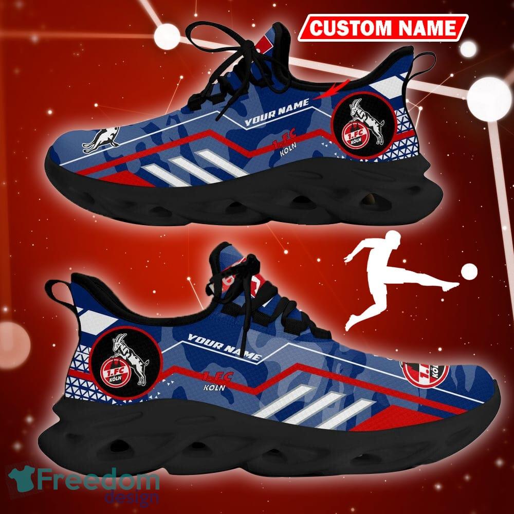 1. FC Koln Logo Running Sneakers Camo Blue Max Soul Shoes Custom Name image 1. FC Koln Logo Running Sneakers Camo Blue Max Soul Shoes Custom Name - 1. FC Koln Logo Camo Chunky Sneakers Triangle Pattern Max Soul Shoes Photo 7