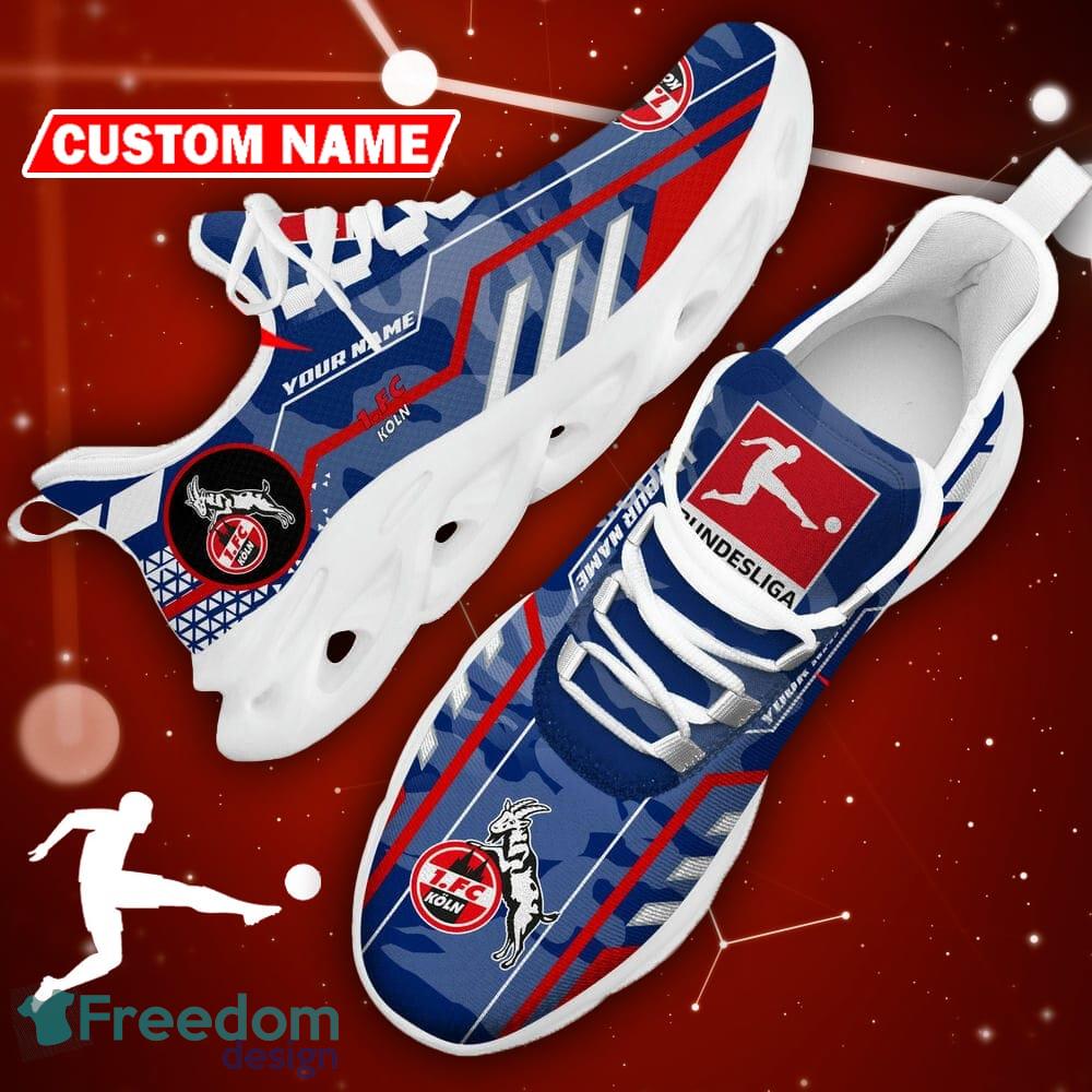 1. FC Koln Logo Running Sneakers Camo Blue Max Soul Shoes Custom Name image 1. FC Koln Logo Running Sneakers Camo Blue Max Soul Shoes Custom Name - 1. FC Koln Logo Camo Chunky Sneakers Triangle Pattern Max Soul Shoes Photo 17