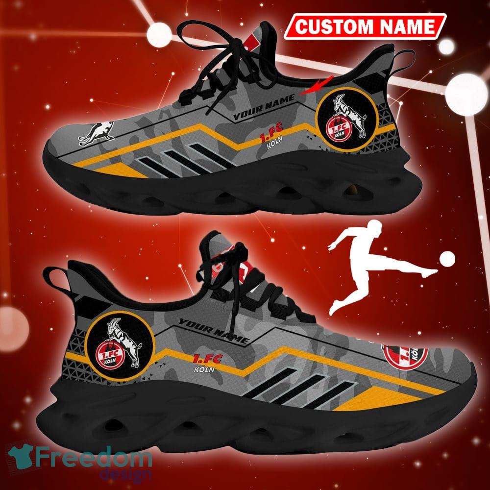 1. FC Koln Logo Running Sneakers Camo Grey Max Soul Shoes Custom Name image 1. FC Koln Logo Running Sneakers Camo Grey Max Soul Shoes Custom Name - 1. FC Koln Logo Camo Chunky Sneakers Triangle Pattern Max Soul Shoes Photo 5