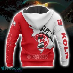 1. FC Koln Printing Hoodie 3D All Over Printed Gift For Men And Women Red White Product Photo 2