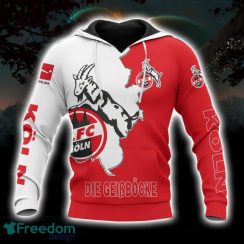 1. FC Koln Printing Hoodie 3D All Over Printed Gift For Men And Women Red White