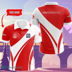 Aberdeen F.C. Custom Name Polo Shirt Style Gift