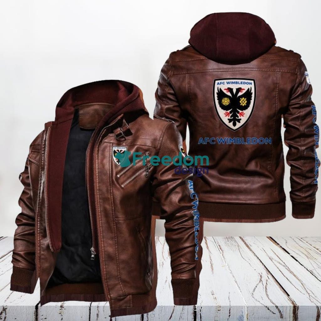AFC Wimbledon Leather Jacket Gift For Men image AFC Wimbledon Leather Jacket Gift For Men Product Photo 1