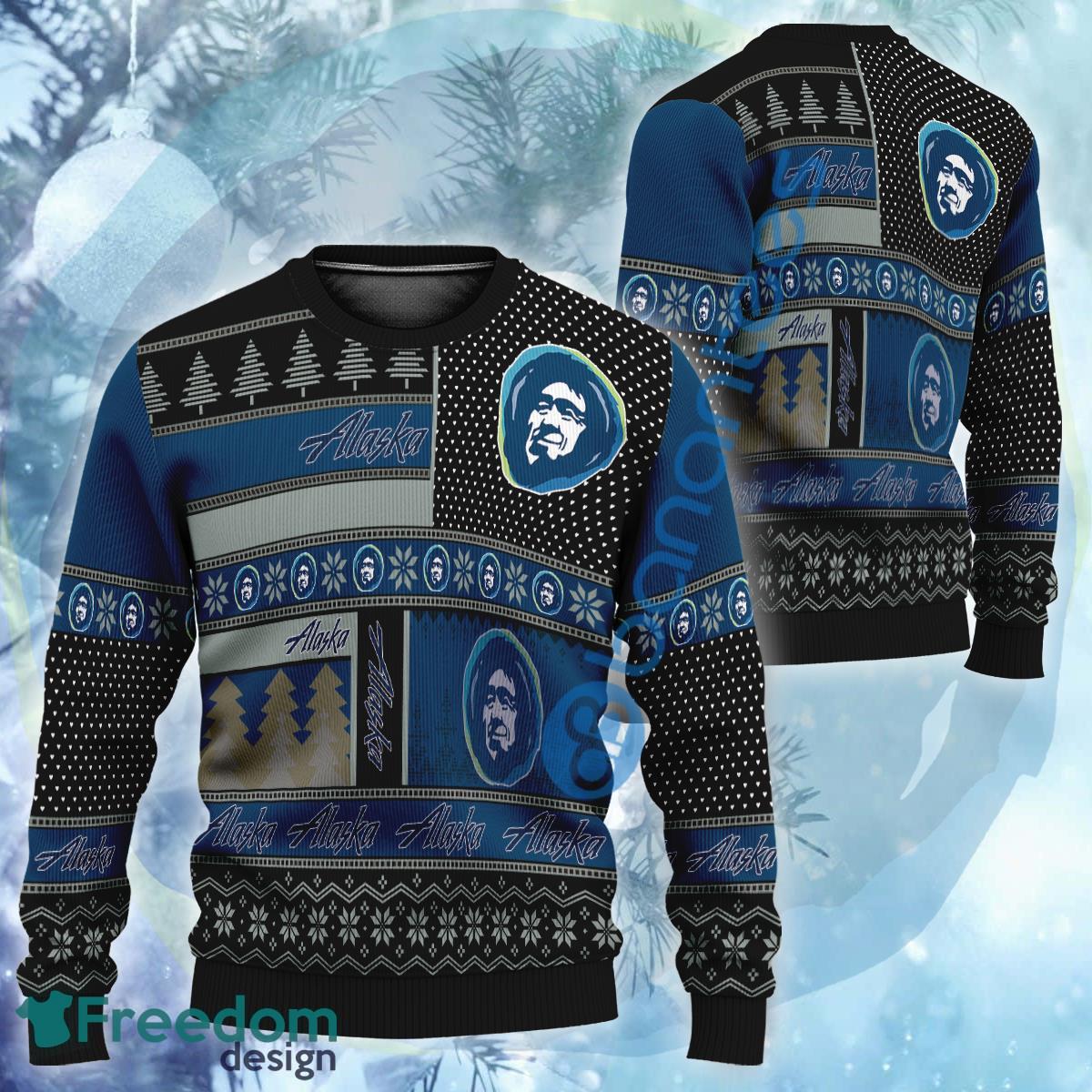 Alaska Airlines Brand Logo New Style Ugly Xmas 3D Sweater For Men And Women - Alaska Airlines Brand Logo New Style Ugly Xmas 3D Sweater For Men And Women