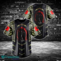 Albanian Army Camo Skull 3D Flag Baseball Jersey Shirt