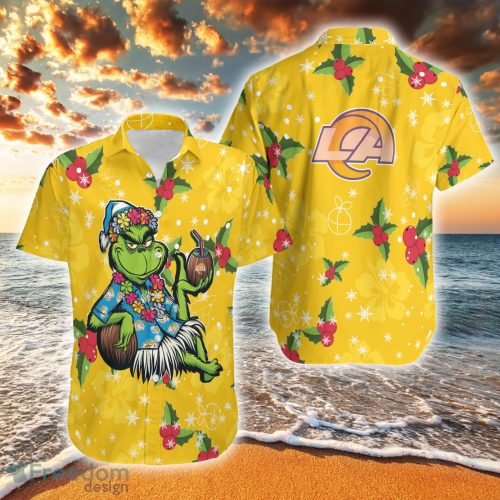 Aloha Grinch Relax Christmas NFL Los Angeles Rams Hawaiian Shirt Gift For Fans - Aloha Grinch Relax Christmas NFL Los Angeles Rams Hawaiian Shirt Gift For Fans