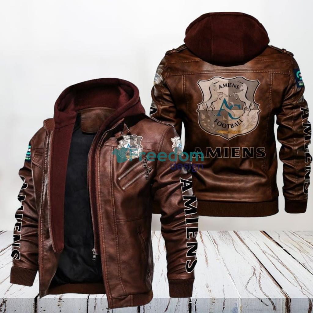 Amiens Sc Leather Jacket Gift For Men image Amiens Sc Leather Jacket Gift For Men Product Photo 1