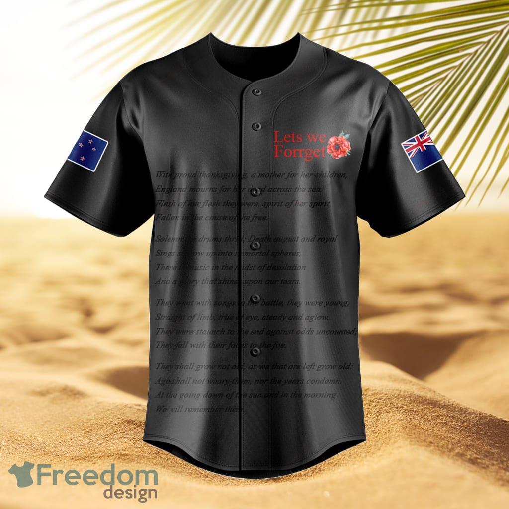 ANZ For the Fallen Baseball Jersey Shirt image ANZ For the Fallen Baseball Jersey Shirt Product Photo 1