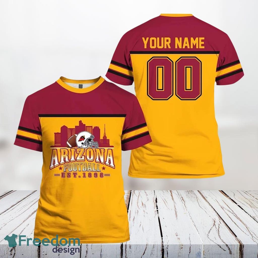 Arizona Cardinals All Over Printed Custom Name And Number Nfl 3D T Shirts For Hot Fans Product Photo 1