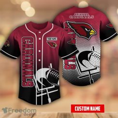 Arizona Cardinals NFL Baseball Jersey Shirt Custom Name For Sport Lover