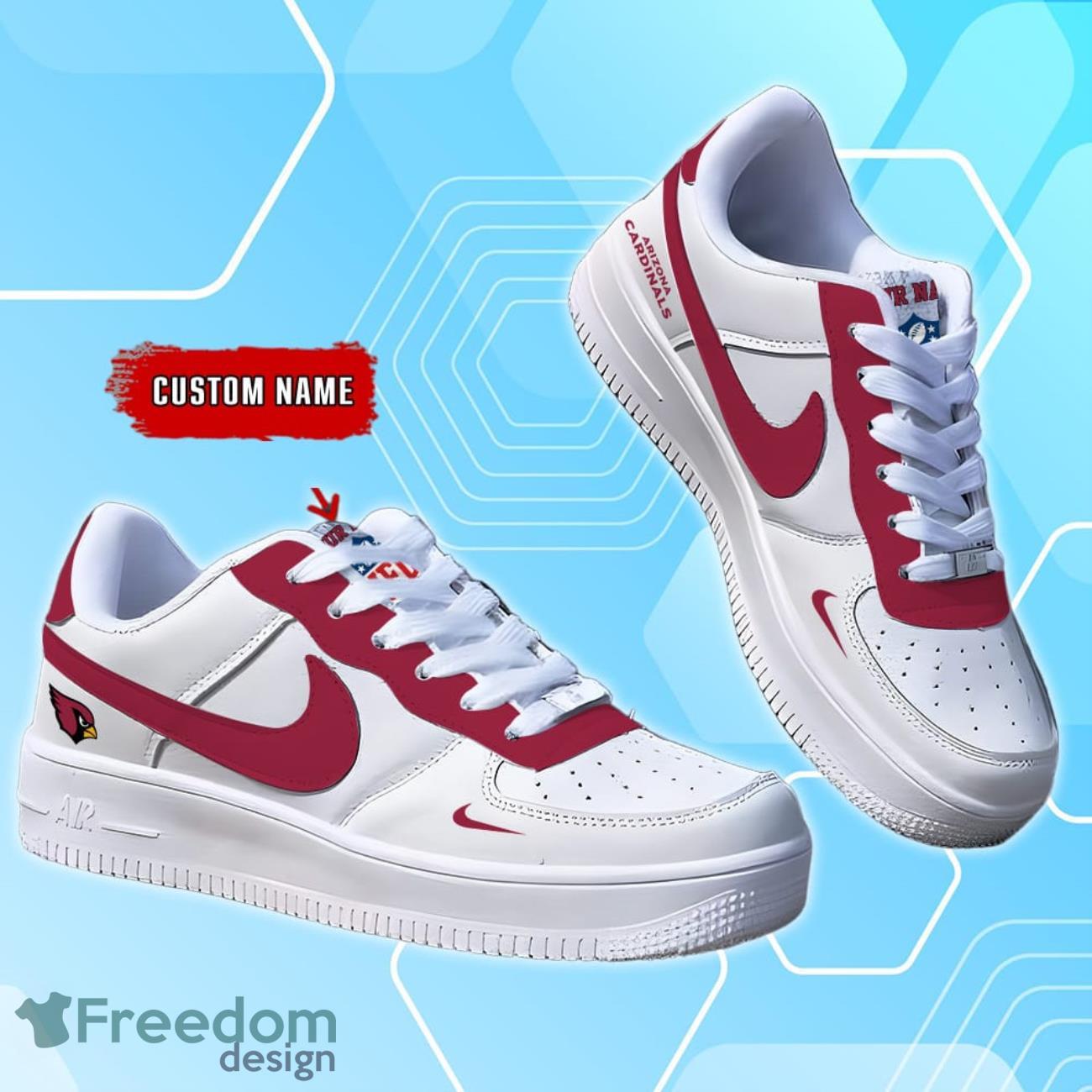 Arizona Cardinals NFL Custom Name Air Force Shoes image Arizona Cardinals NFL Custom Name Air Force Shoes Product Photo 2