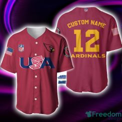 Arizona Cardinals USA Baseball Jersey Shirt Custom Name Custom Number For Fans